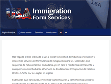 Tablet Screenshot of immigrationformservices.com